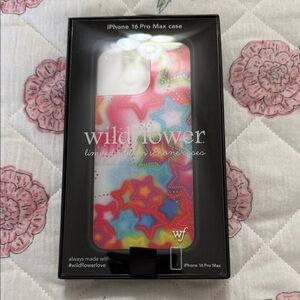 Wildflowers iPhone 16 Pro Max Case - Pink Multicolor Star Design